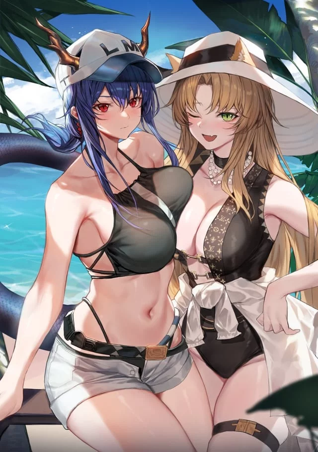 Swire And Ch'en At The Beach (Molyb) [Arknights]