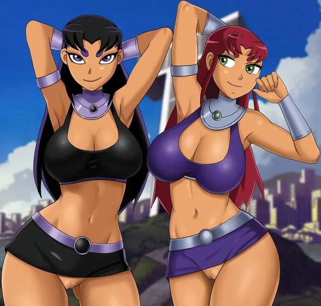 Starfire and her sister Blackfire [Vn_Simp]