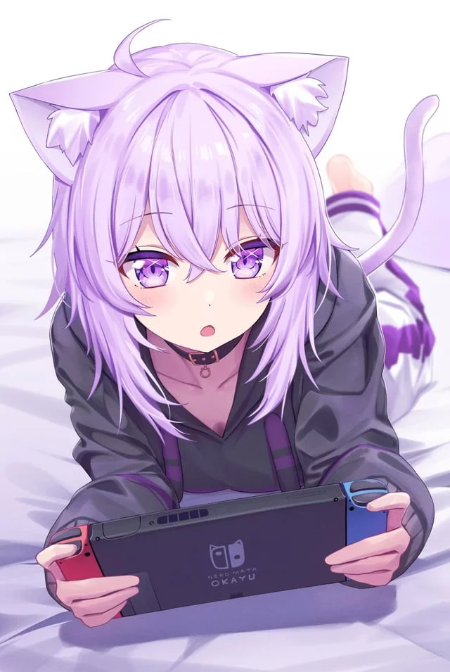i wanna be your cat girl best friend who is always over at your house, playing games and messing with you