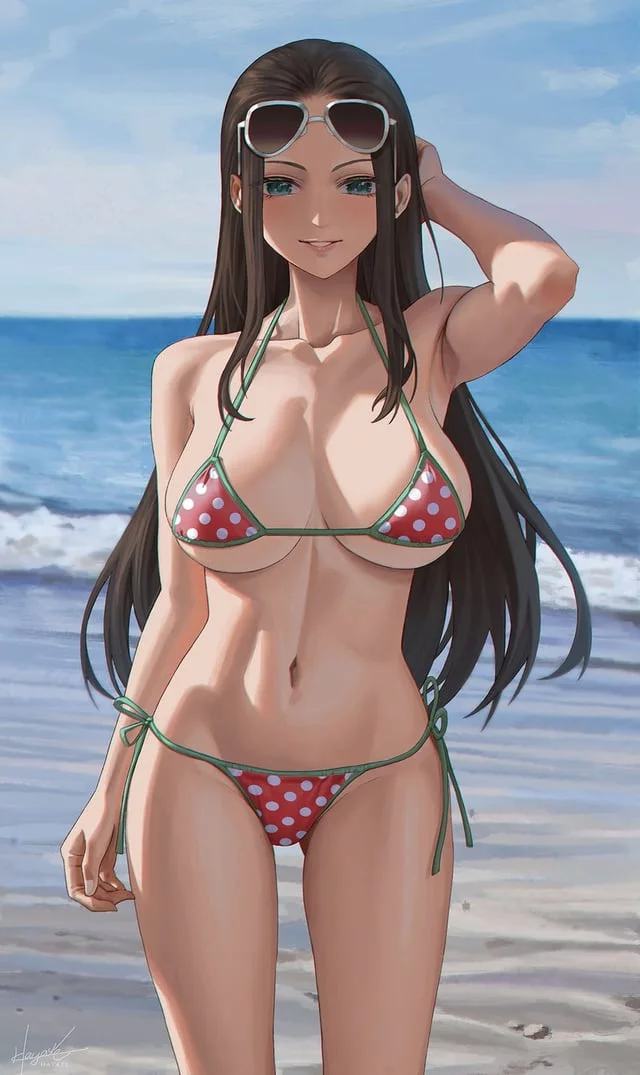Nico Robin: Come on, do you want to swim with me and play in the ocean?