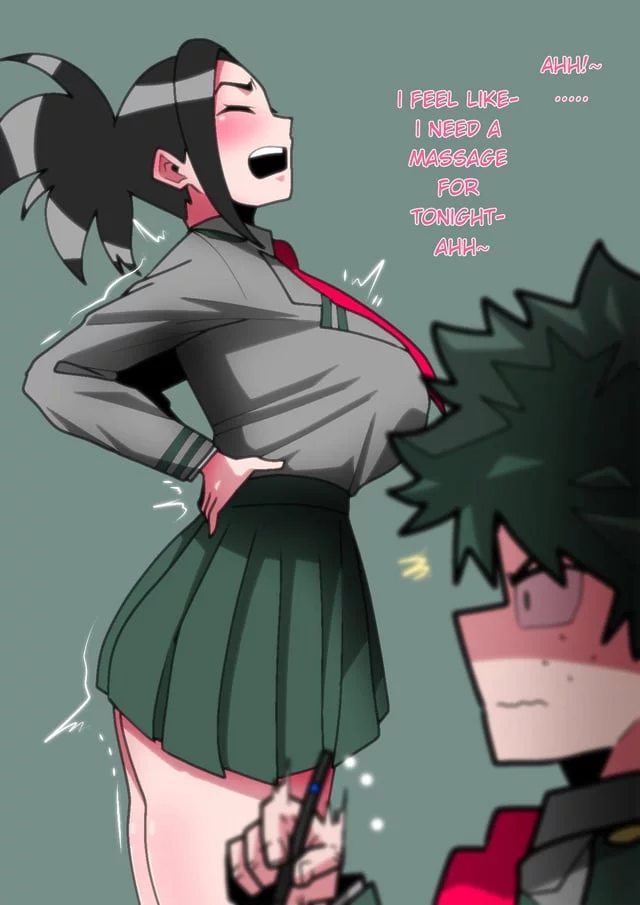Momo dropping some hints about her poor back - no seriously, it really hurts (Green Bean) [My Hero Academia]