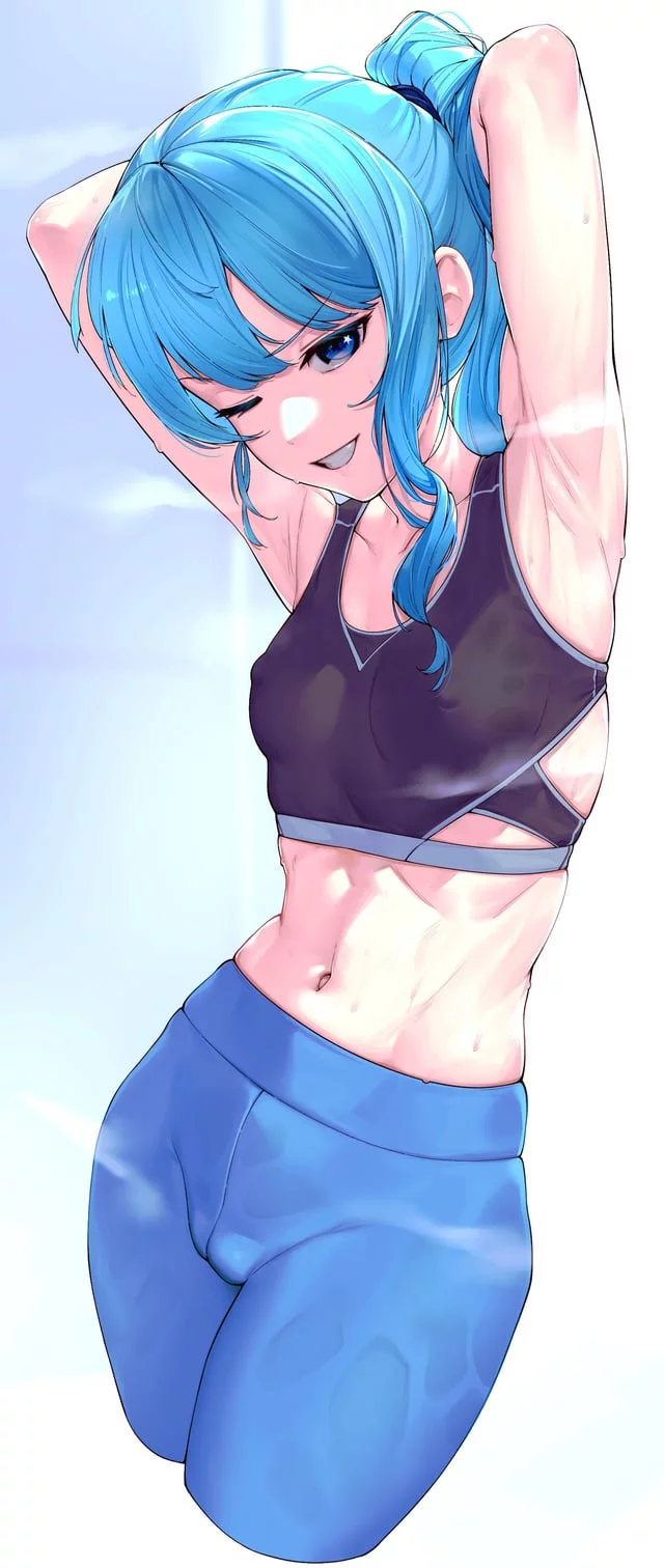 Suisei in workout clothes (Rat Huang) [Hololive]