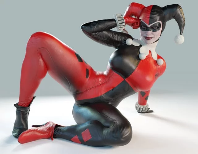 (Harley Quinn) in that tight leather, leaving nothing to the imagination... ❤️❤️❤️