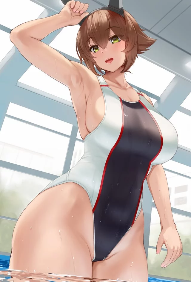 Competition Swimsuit Mutsu (Kusaka Souji) [KanColle]