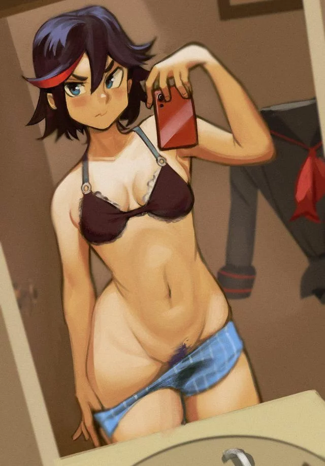 I wanna get on top of (Ryuko) and lick her pussy while she licks mine.