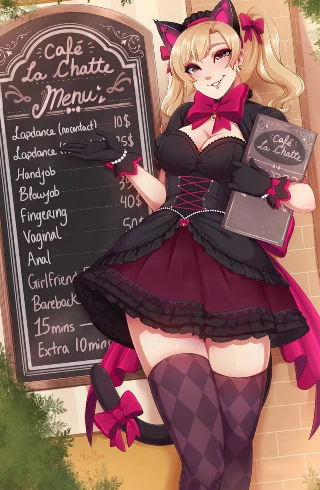I'd really love to work at a cafe where my body is on the menu... without my boyfriend knowing~