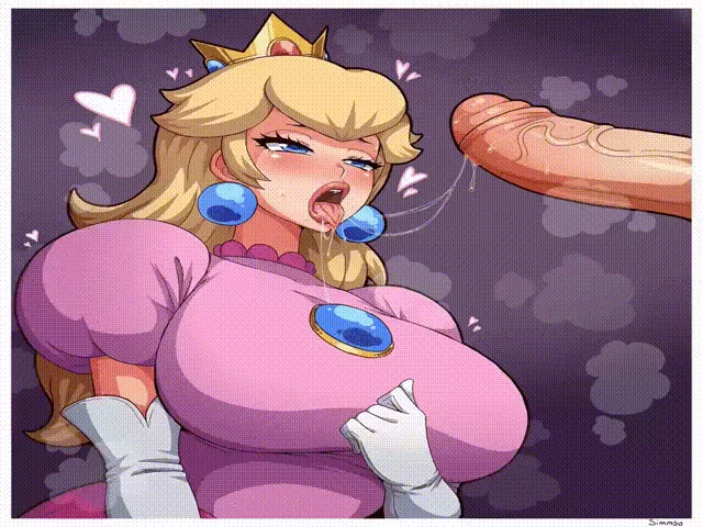 Princess Peach Gets Cummed On (Simmsy)