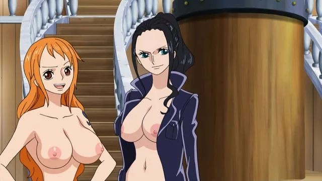 nami and robin topless