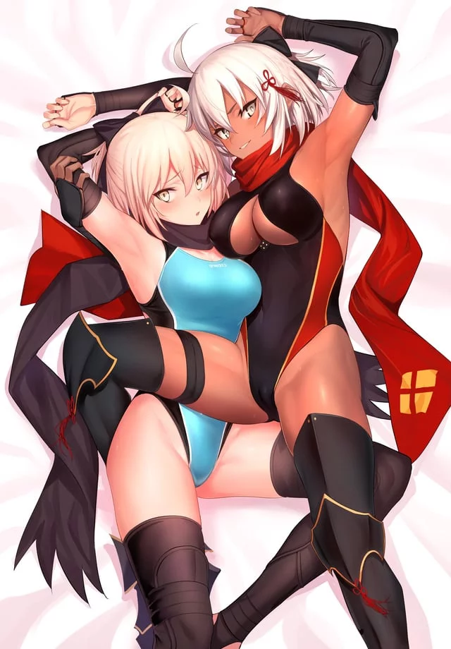 Okita and Okita Alter in Competition Swimsuits (Ulrich) [Fate/Grand Order]
