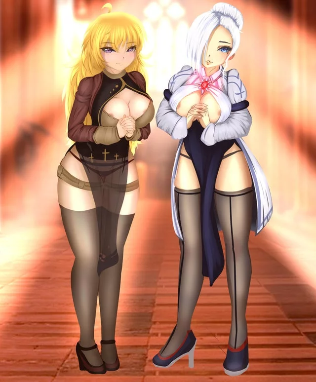 sexy nun Yang and Winter (rwby) [naomi_snayder] commissioned by darkrobbe1