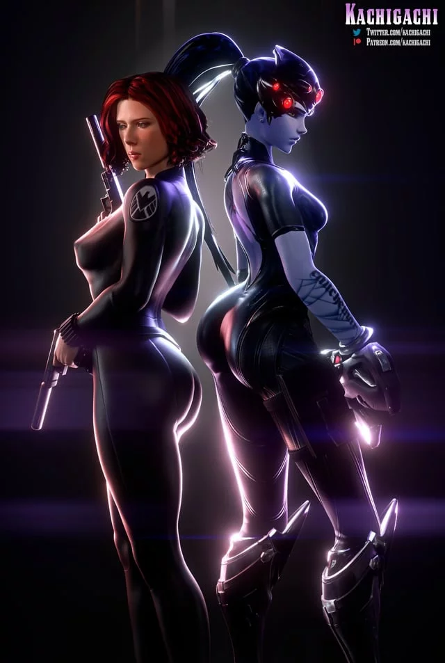 Black Widow and Widowmaker (Kachigachi) [Marvel, Overwatch]