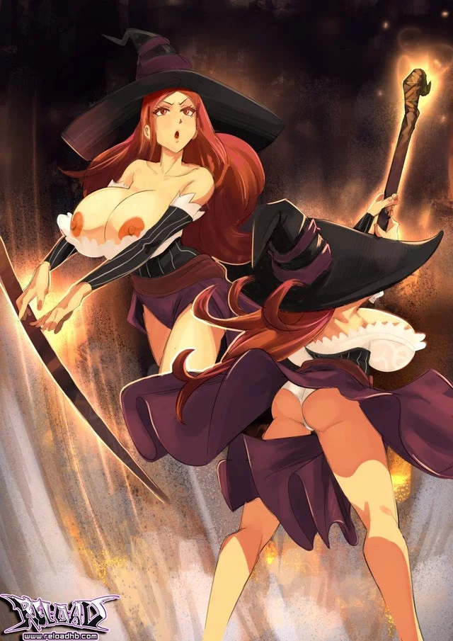 Sexy Sorceress casting a spell