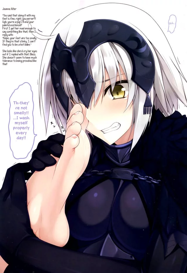 Jeanne Alter sniffing her own feet. Do you think they stink or no?🤔 I wouldn't mind if they did.😏