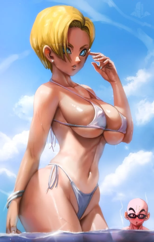Android 18 Beach Babe!
