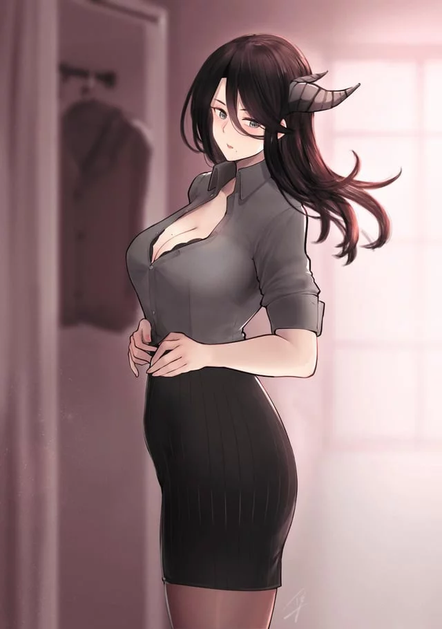 [F4A] “So you want me to be your mom AND your wife?” You never had a real mom in your life so after accidentally summoning the devil in your mansion you ask her to be that loving person you always missed. (Send a starter and character reference image! (No irl ones))