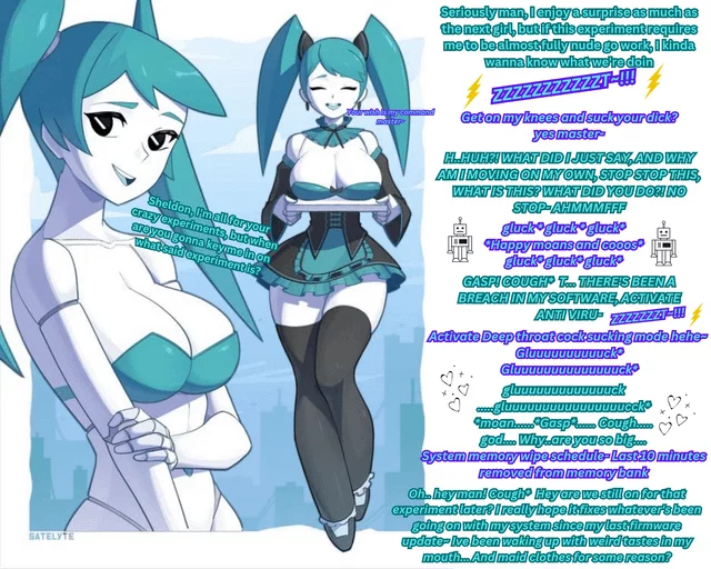 XJ-9 Slut bot mode~ [Trigger warning ⚠️- Mind control non con/rape] [Jenny Wakeman][Robot] [Maid dress] [Amnesia] [Artist- Satalyte]