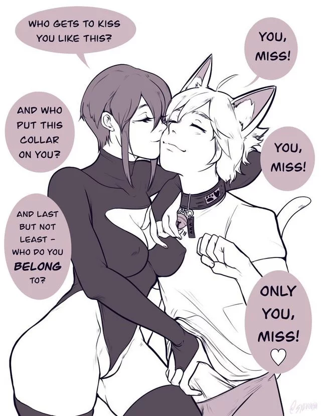 Who's a good kitty, you are a good kitty >:) [teasing] [Role play] [gentle domination] Source: Danbooru