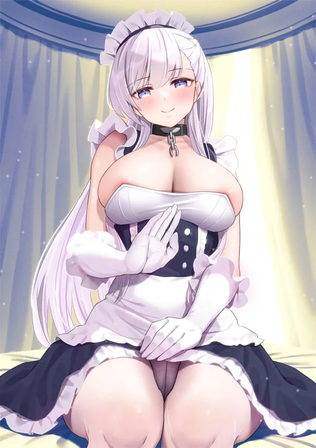 every time i see (Belfast) and those tits almost popping out of her maid uniform the only thing i can think about is grabbing her from behind and groping that big pair of tits of hers until she's madly horny