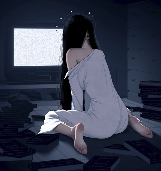 Movie Night with Sadako [Artist: Kusujinn]