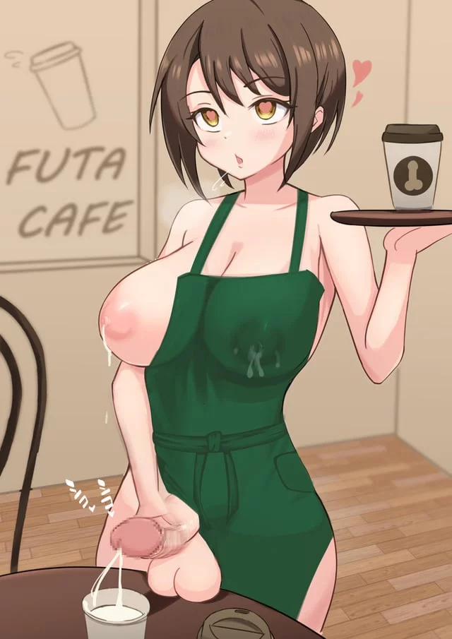 Order up - one latte, extra cream! (i want to be her; making you a coffee with a secret infredient~)