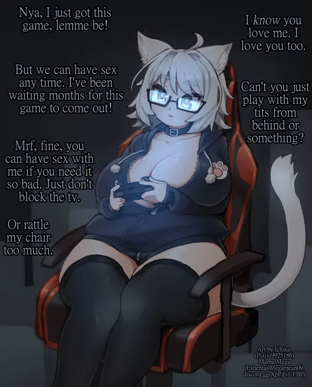 Gamer Cat Ignores You [f4a] [furry] [ignore hentai] [title says it all, I guess?]