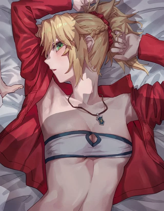 Pushing Mordred onto the bed (Tesin) [Fate/Grand Order]