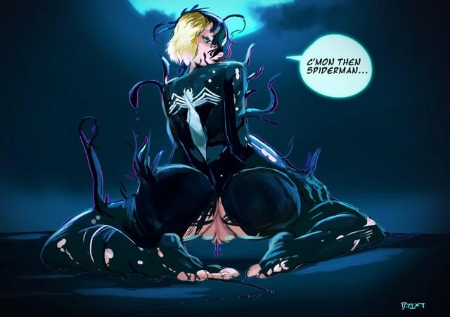 Gwenom lures in Spiderman (brixtdraws) [Spider-Gwen]