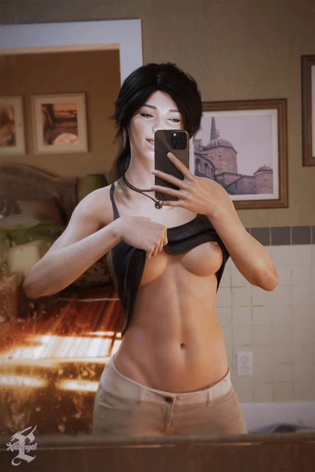 Lara taking a selfie (XieAngel) [Tomb Raider]
