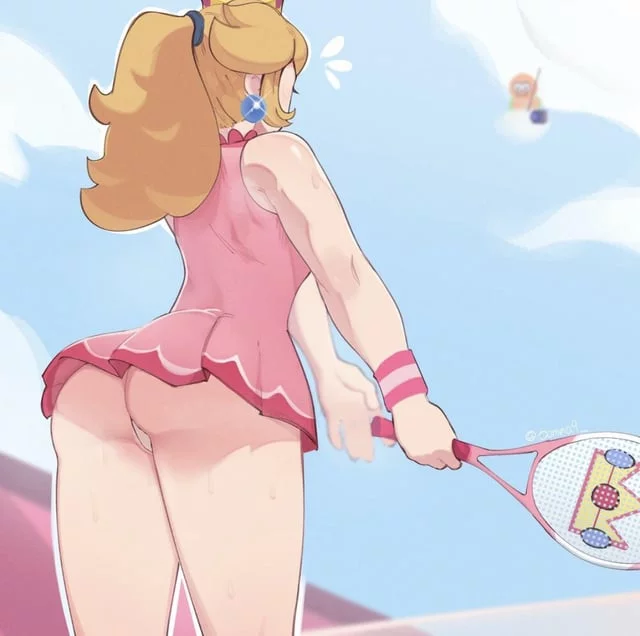 You see (princess peach) playing tennis like this, what’s your next move?