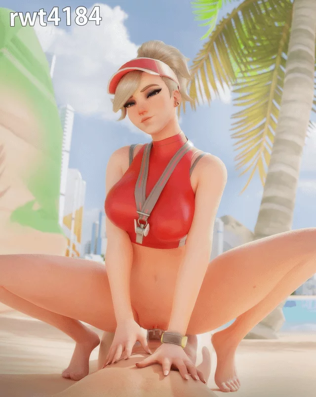 Mercy in her new lifeguard outfit (@rwt4184)