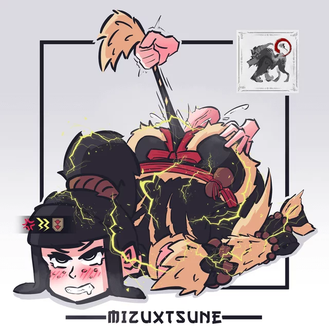 Mizu - Paralyzed and used [Monster Hunter - OC] (mizuxtsune)