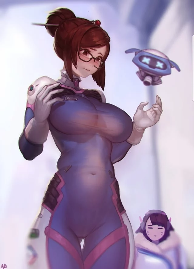 (Mei) looking beautiful in (Dva)'s outfit, her boobs are so big god I wanna breed her. Anyone wanna talk about Mei with me? I love her so much.