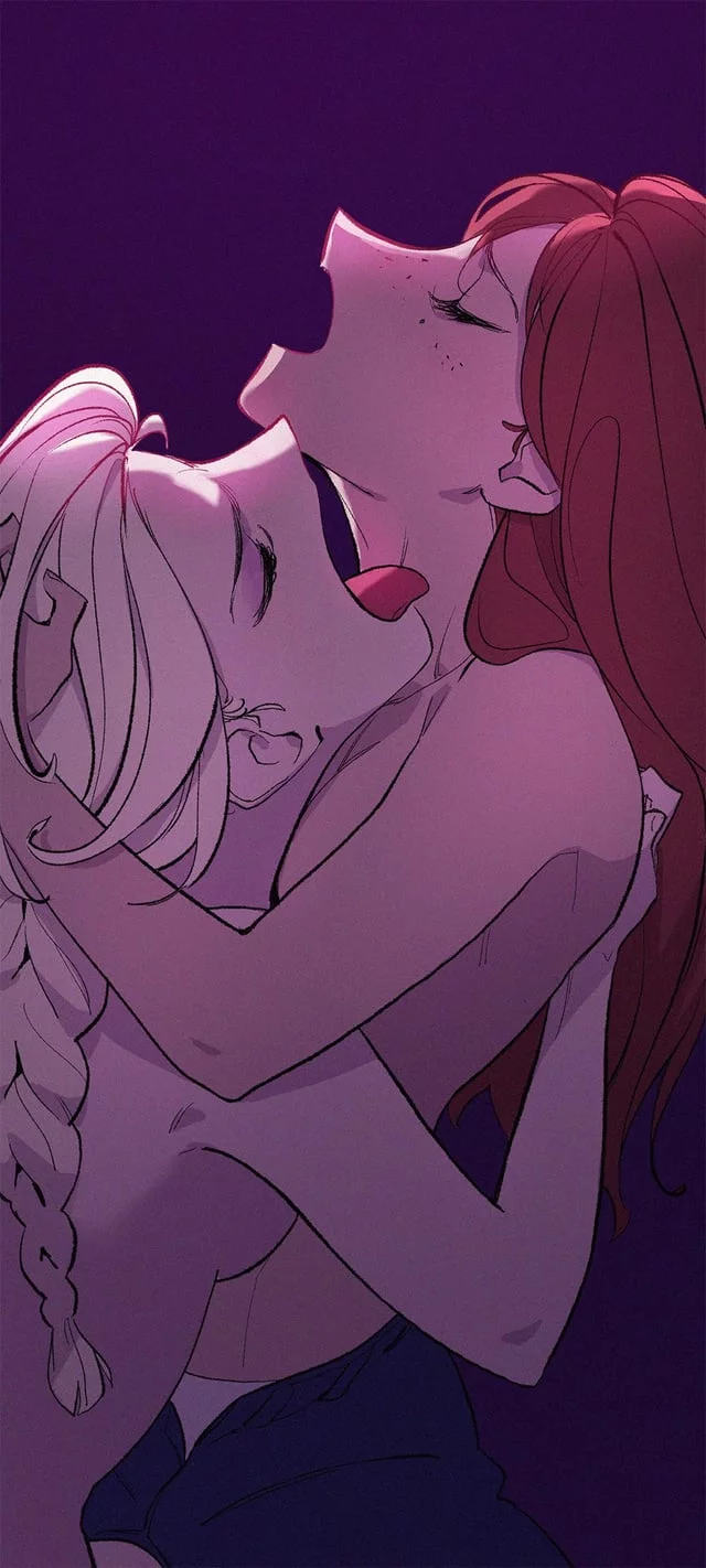 Elsa licking Anna’s neck [Frozen] (gaeam)