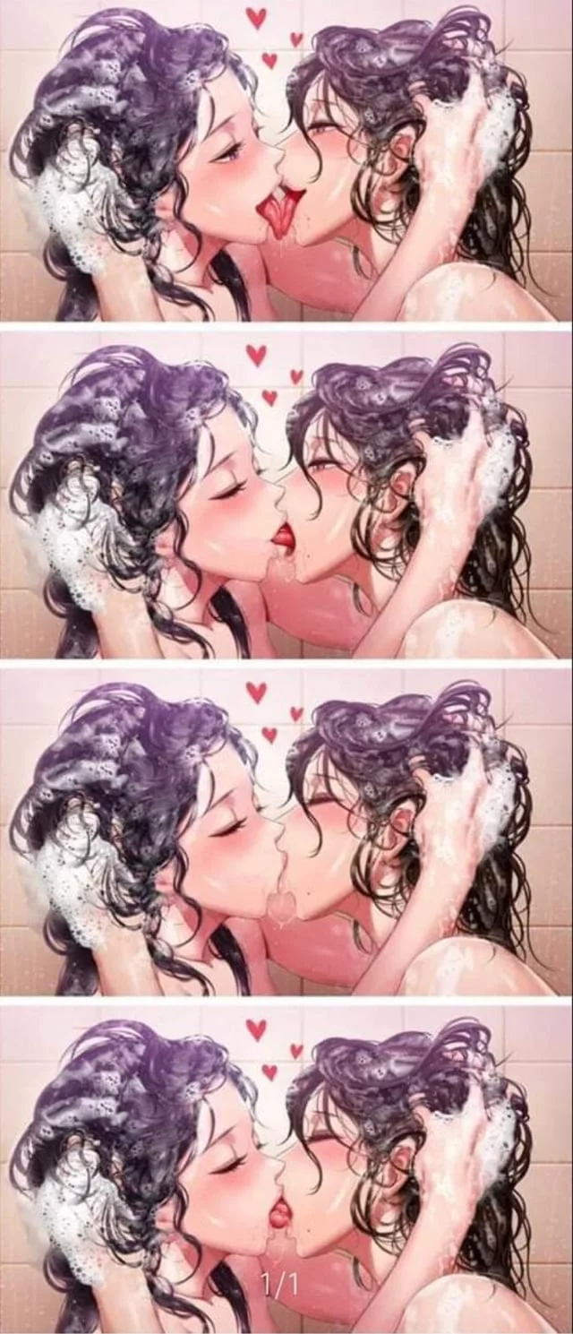 lesbian Yuri kiss