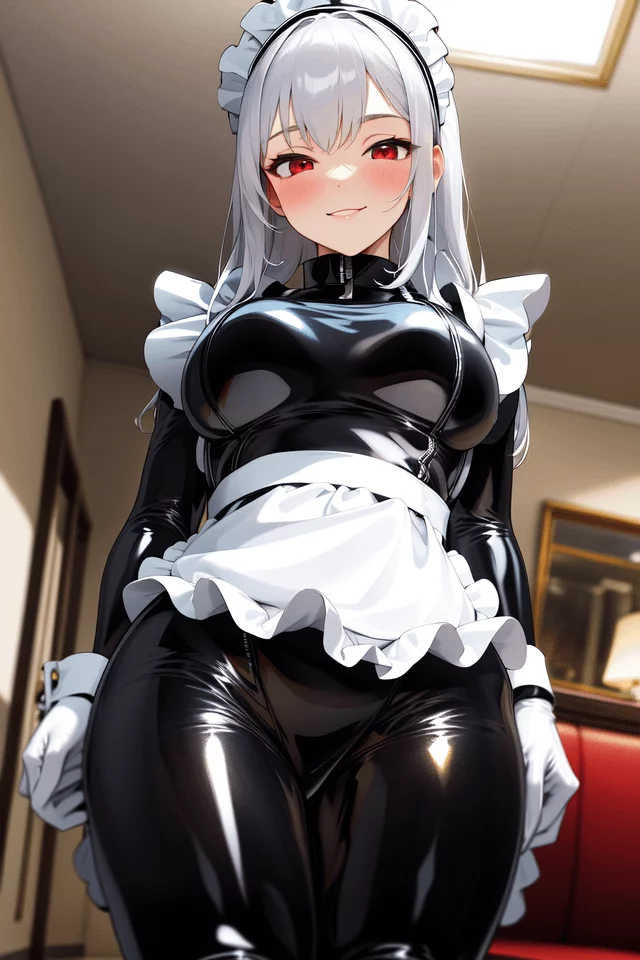 Rubber Catsuit Maid