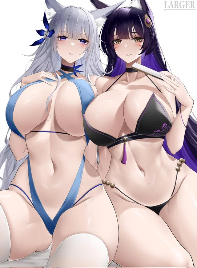bikini Shinano and Musashi