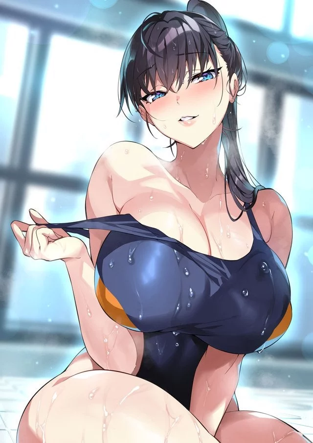 big boobs in swim suit