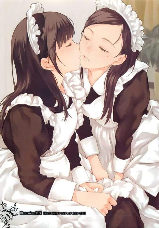 Anime Maid Lesbians - You know I have my eyes on you ever since I joined here as a new maid  because you look so cute and kind to me ðŸ’• free hentai porno, xxx comics,