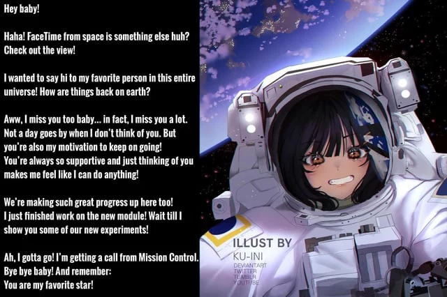 Rocket Girl F A wholesome astronaut girlfriend no sex  