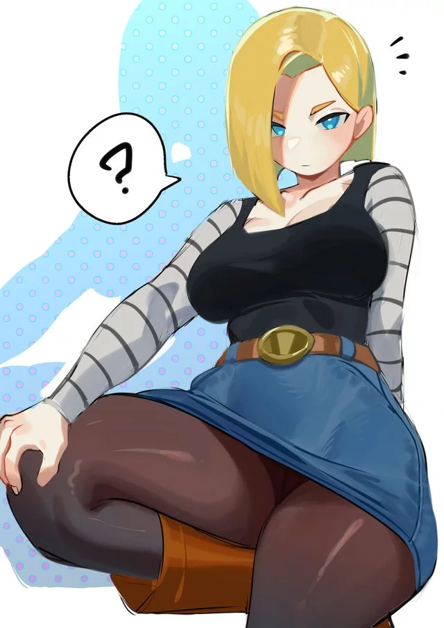 Just a peek up Android 18's skirt