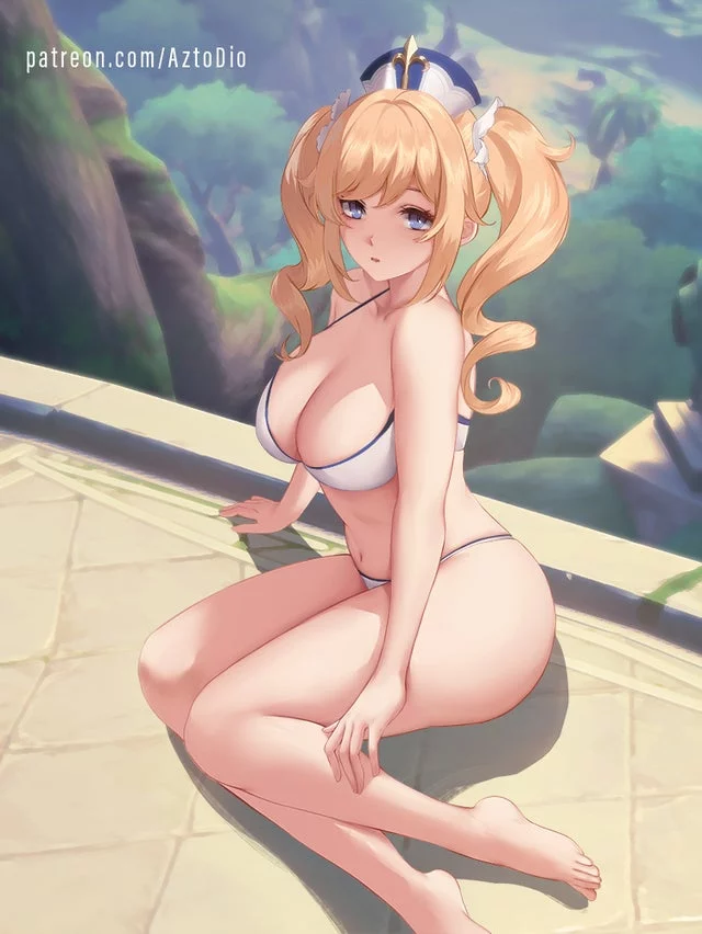Barbara's hot body in her bikini (by aztodio)