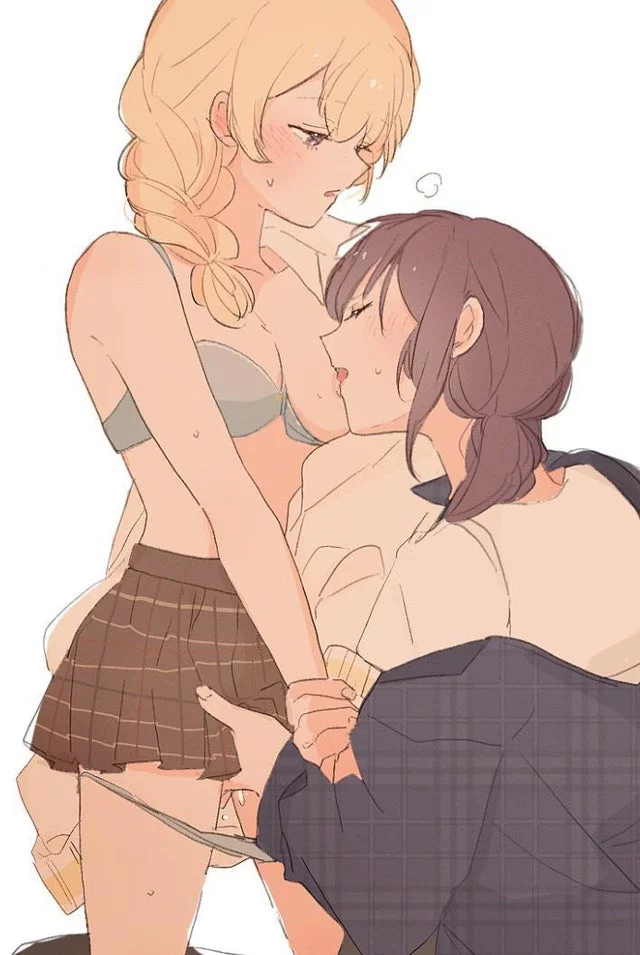 I want to lick my girlfriend’s breasts wholesomely as my finger explores her wet folds for me~