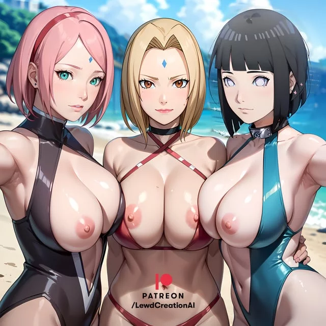 Sakura, Tsuande and Hinata