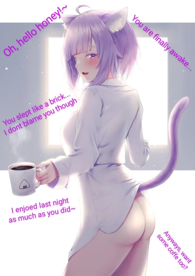 my first try at a hentai caption! [ass] [butt] [after sex] [cat girl] [hololive] [lovers]