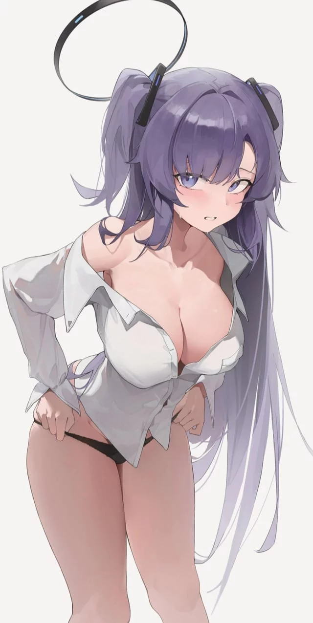 Yuuka undressing for sensei [Blue Archive]