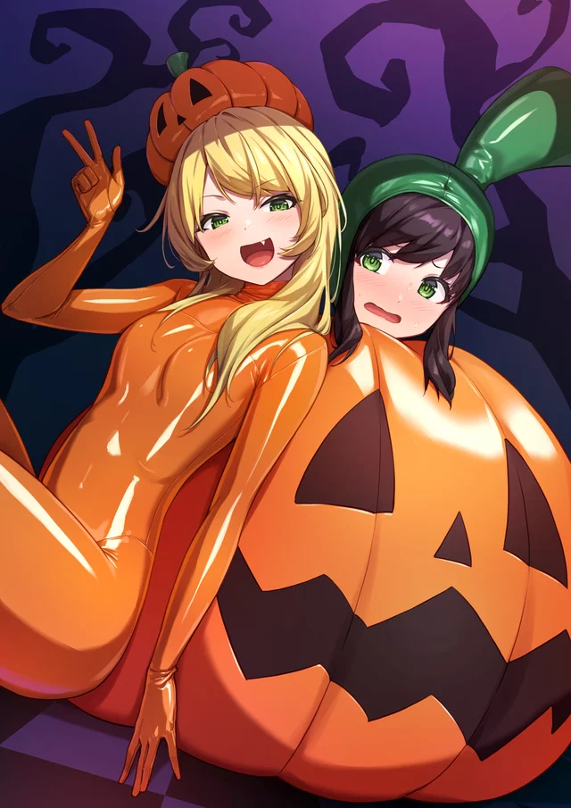 Two Pumpkins On Halloween (Purinpu ) [Original]