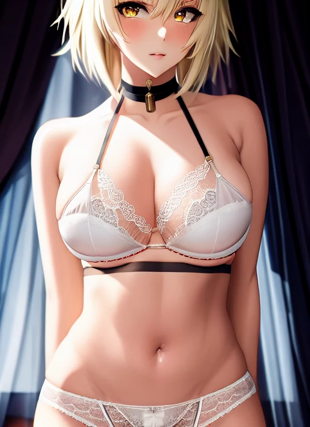Jeanne D'arc Alter excellent in White lingerie (92_brks) [Fate Series | Fate/Grand Order]