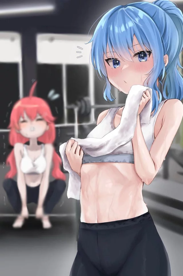 Suisei & Miko at the Gym [Hololive]