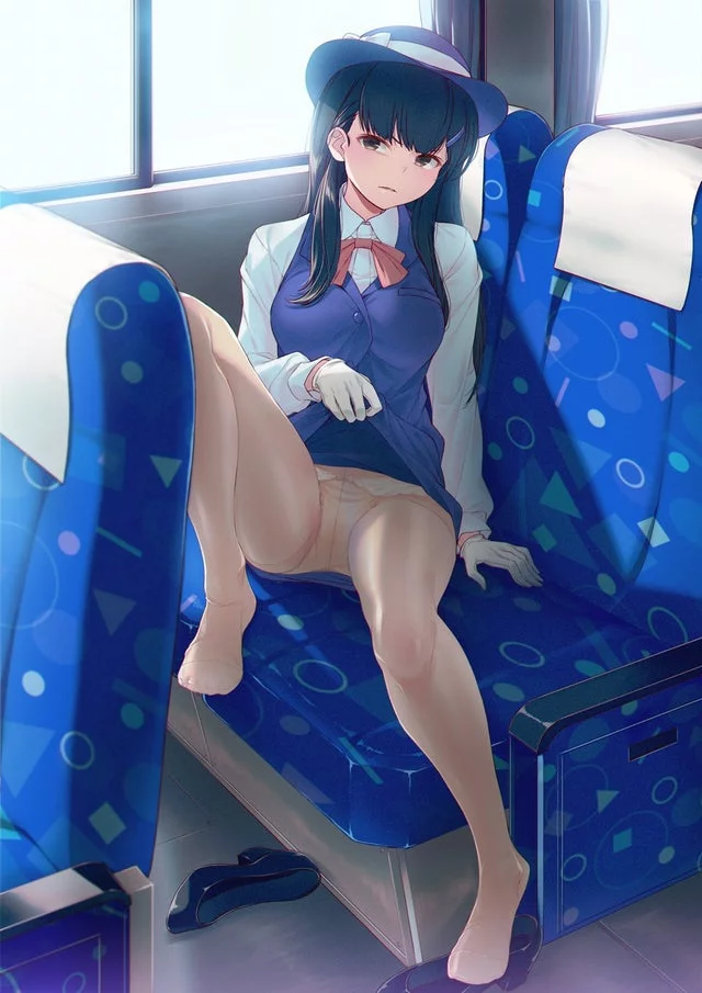 Bus Guide Showing Her Pantsu While Being Disgusted [Iya Pan]