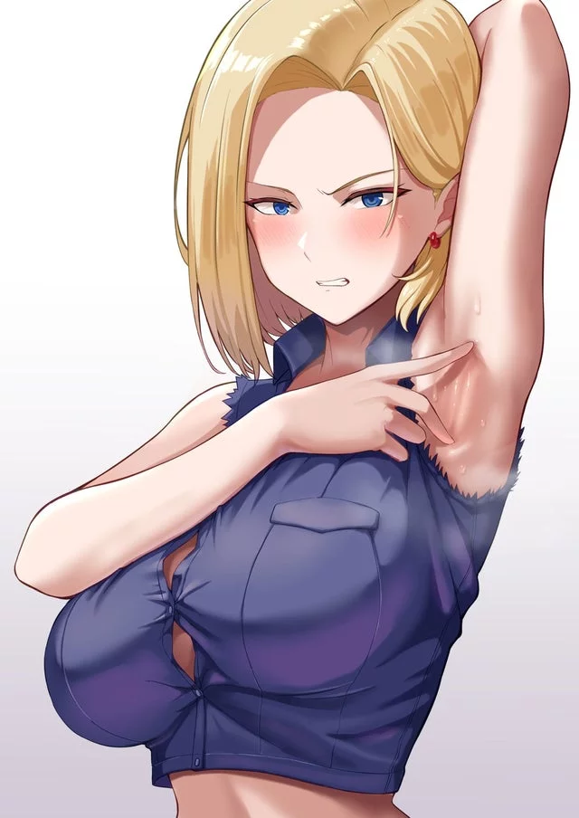 Android 18 Showing Her Pit While Being Disgusted [Dragon Ball Z]